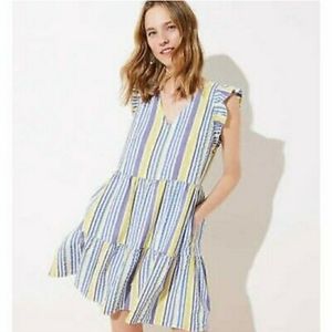 💥BLACK FRIDAY BOGO FREE EVERYTHING💥 Size 14 LOFT Flutter Sleeve Swing Dress